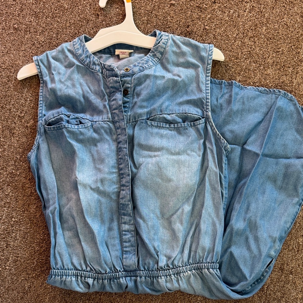Blue Denim Sleeveless dress
